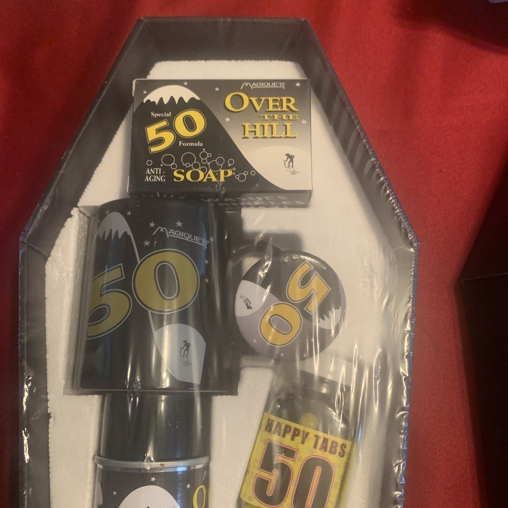 Over the Hill 50s coffin gift box