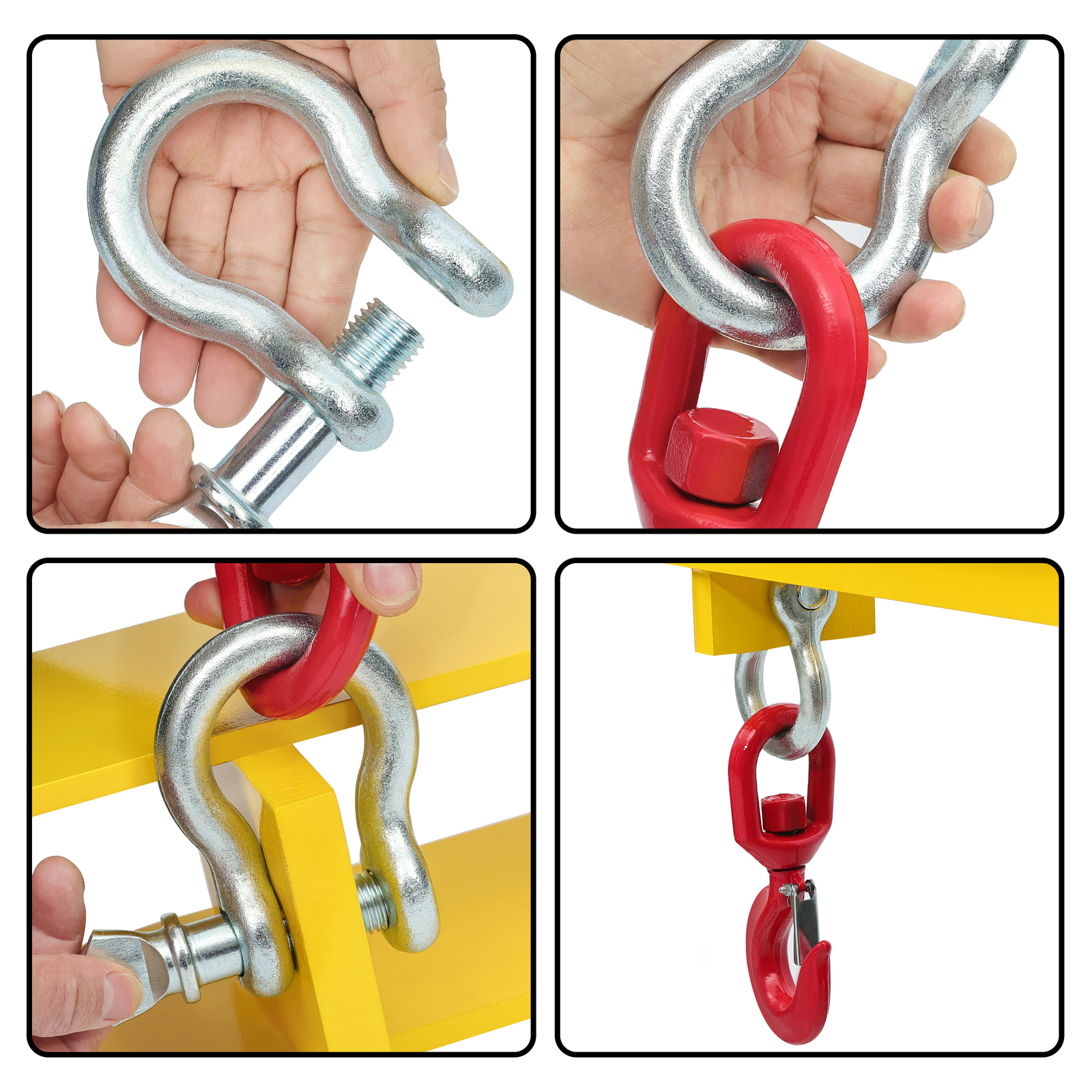 Forklift Lifting Hook Attachment Mobile Forklift Crane with Swivel Hook 4800lbs