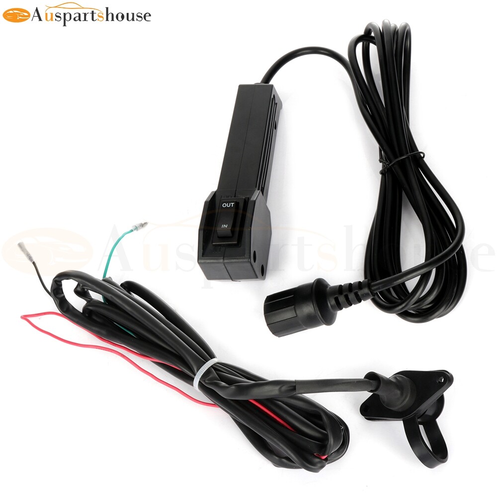 New Universal Rubber Winch Corded Remote Control Kit Switch For ATV/UTV 12V