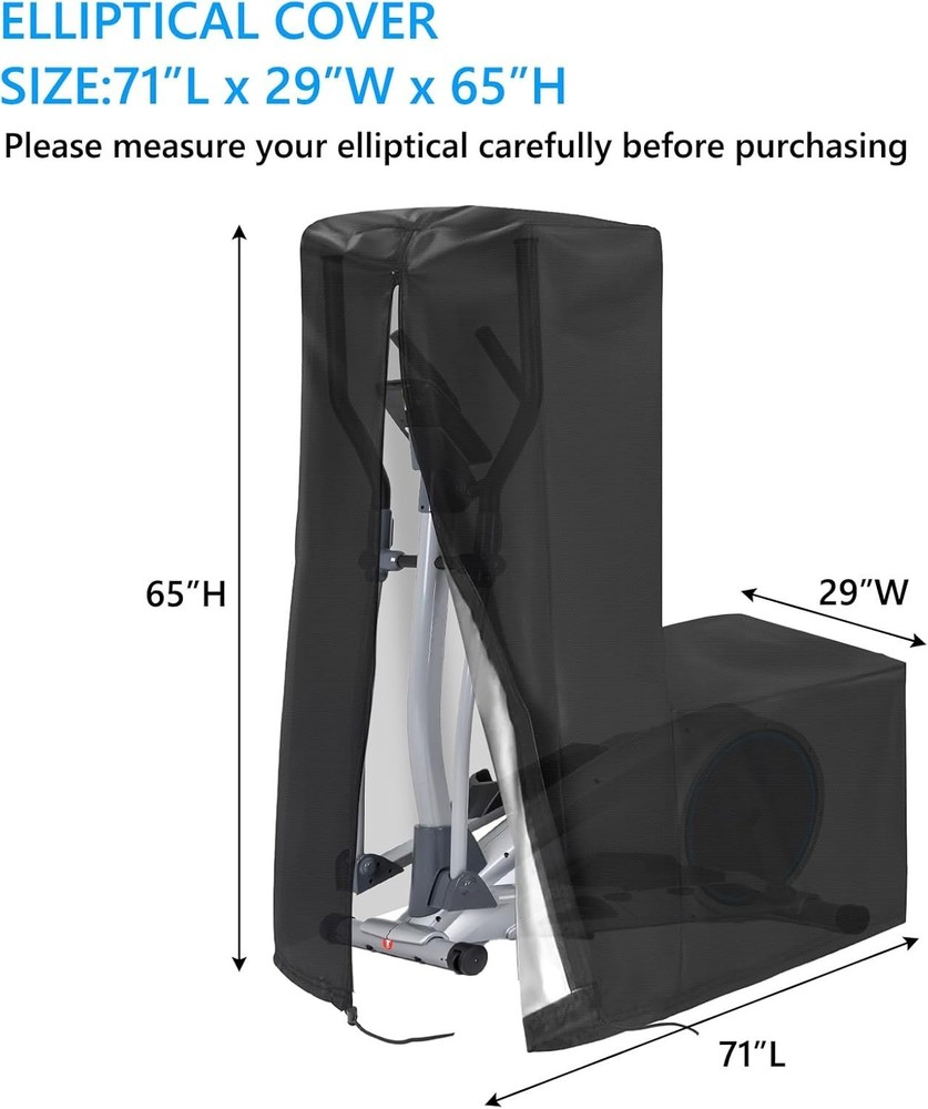 Protective Elliptical Machine Cover - Easy Fit with Zipper and Drawstring