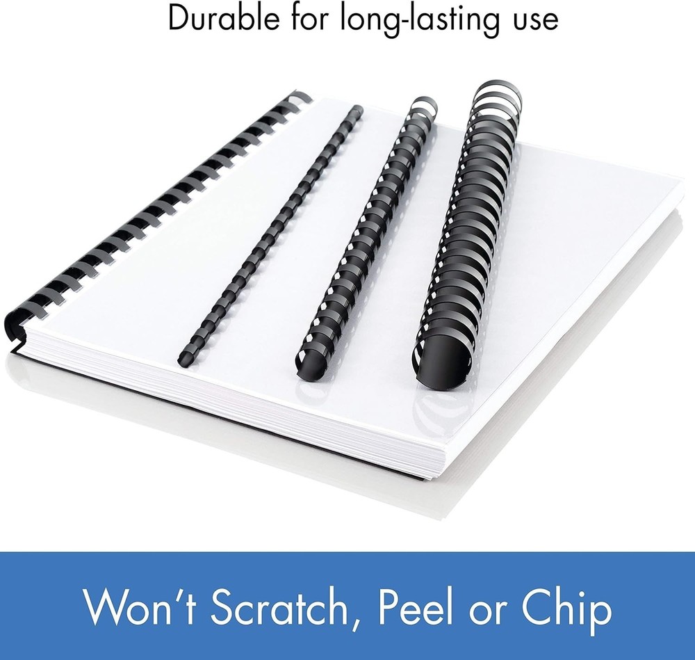 Black CombBind Binding Spines 5/8" (125 Pack)