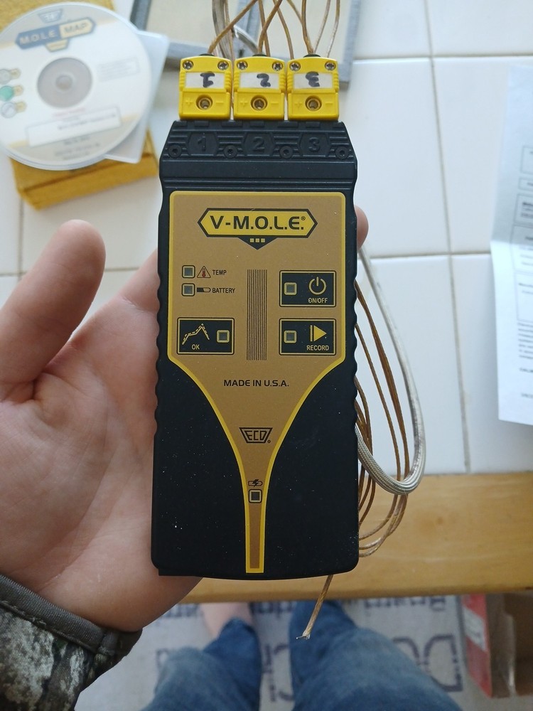 ECD V-MOLE Thermal Profiler With Yellow Jacket And Paperwork