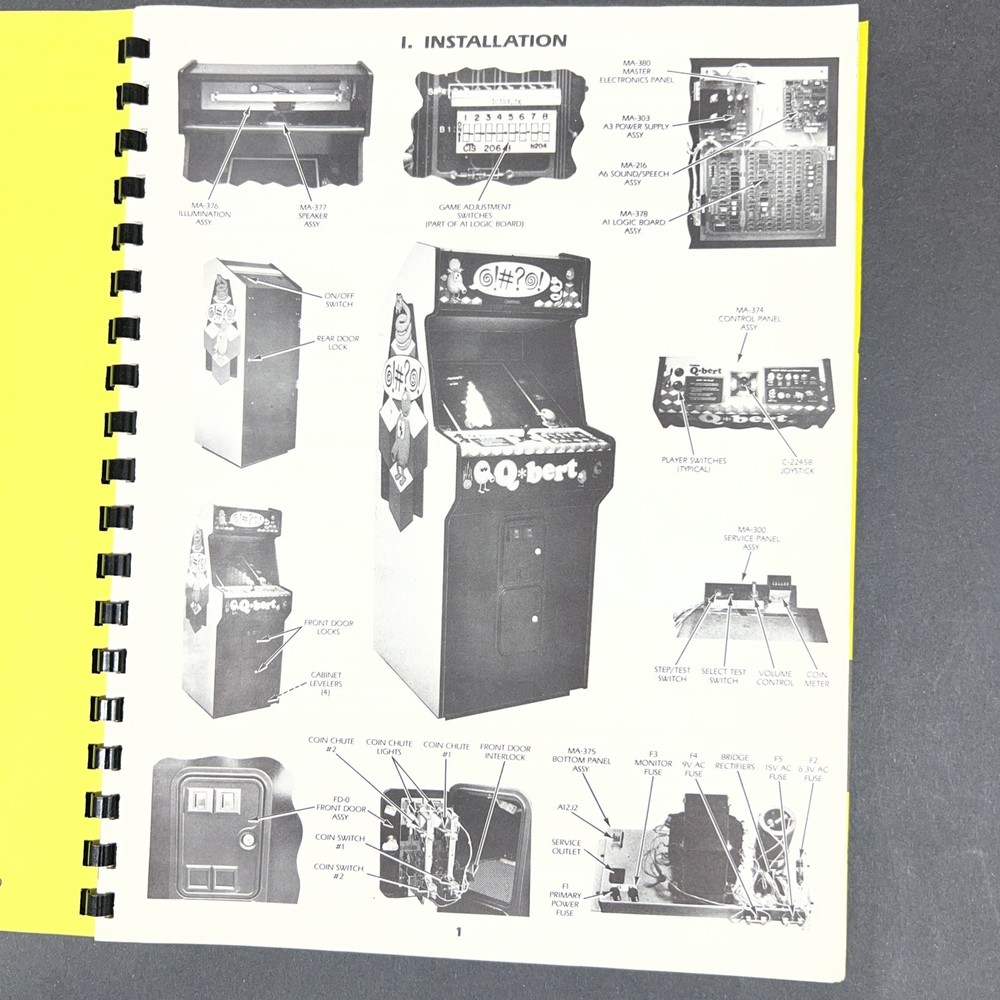 GOTTLIEB Q BERT VIDEO GAMEINSTRUCTION MANUAL & SCHEMATICS