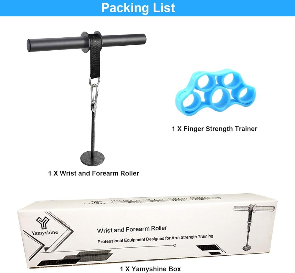 Forearm Wrist Roller Blaster Exerciser, & Black
