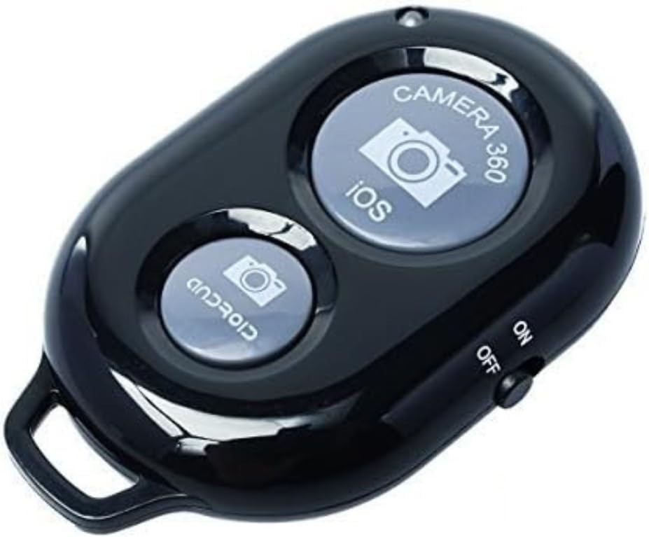 Wireless Remote Control Shutter Buttons for Smartphone, 1, Black, Round with ...