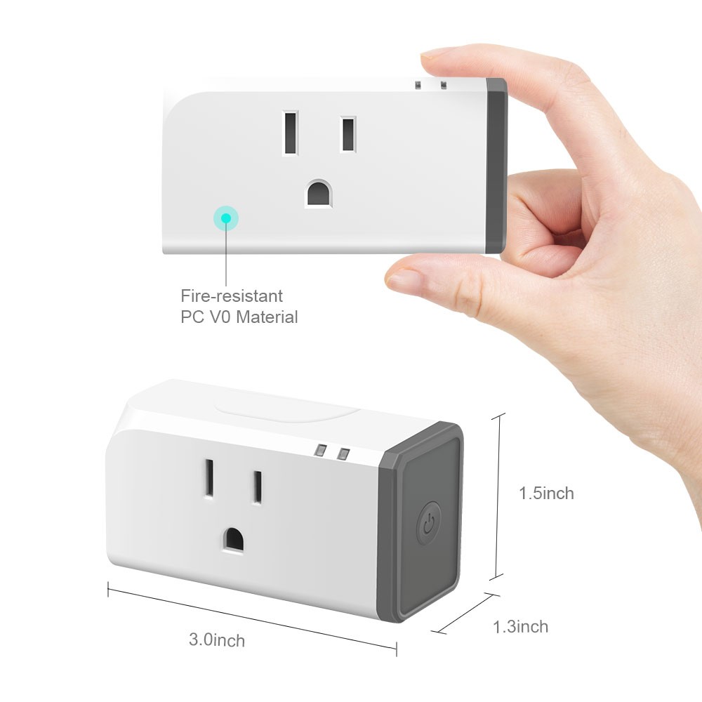 2pcs SONOFF S31 Lite Wifi Plug, Smart Plug,15A Smart Socket Outlet Timer Switch