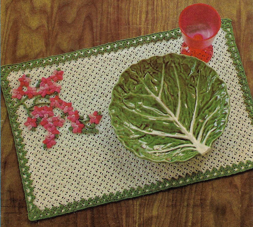 vintage, Decorative Place Mat crochet pattern instructions