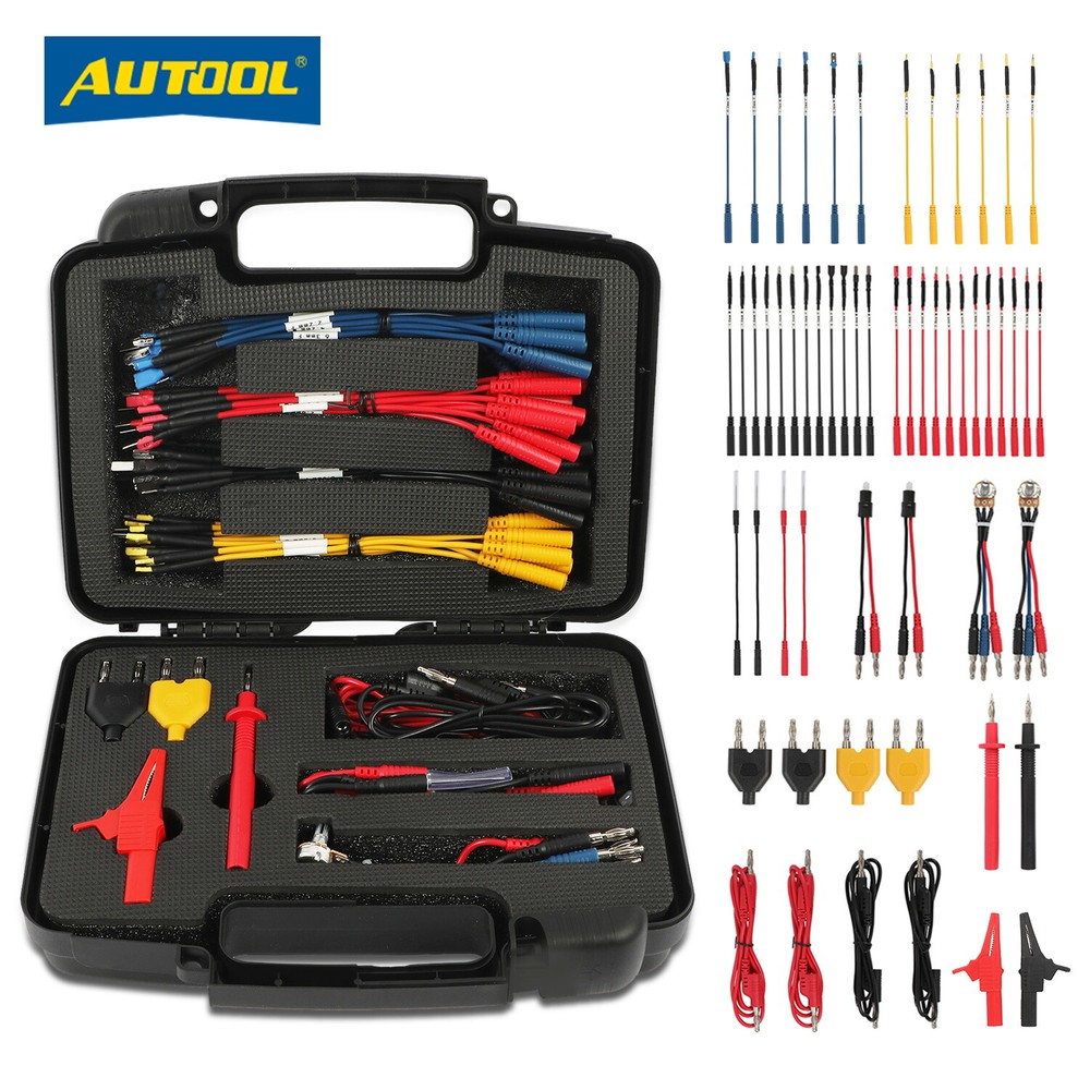 48PCS Automotive Multimeter Test Lead Kit Wire-Piercing Clip Test Probe Wire Set