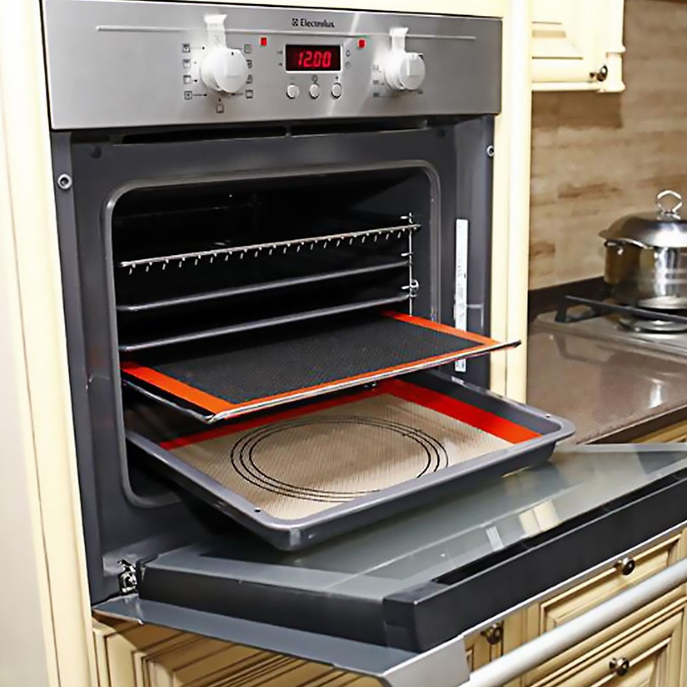 2 Pcs Baking Tray Protective Pad Bakeware Mats Silicone for Oven