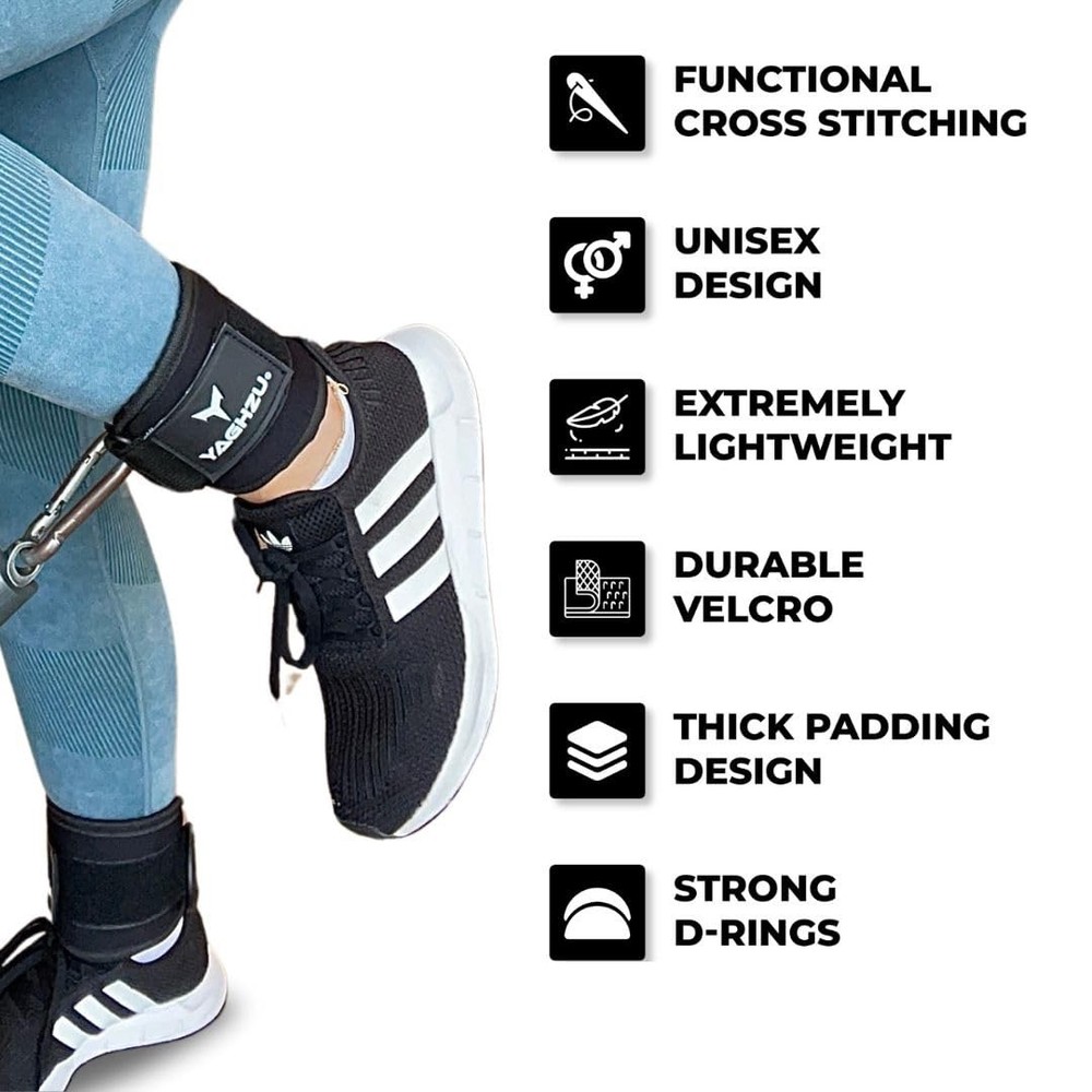 Ankle Straps for Cable Machines – Glute Kickback Attachments for Workouts