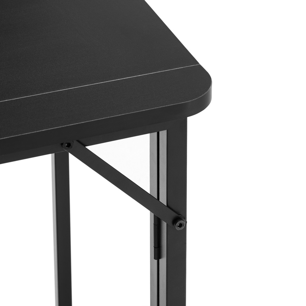 Folding Desk 31.5" Compact Office Desk for Small Spaces Black