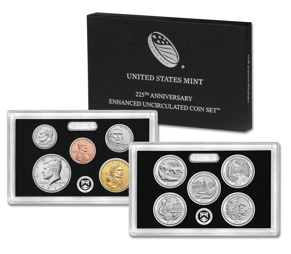 2017-S US Mint 225th Anniversary Enhanced Uncirculated Coin Set