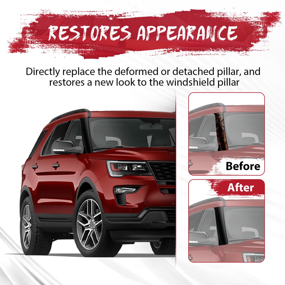 Right Side Windshield A-Pillar Molding INNER OUTER Trim For 11-19 Ford Explorer