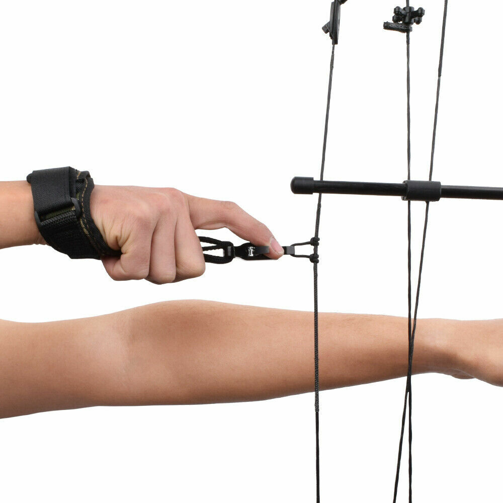 Archery Adjustable Release Aid Caliper Wrist Trigger Strap Compound Bow New