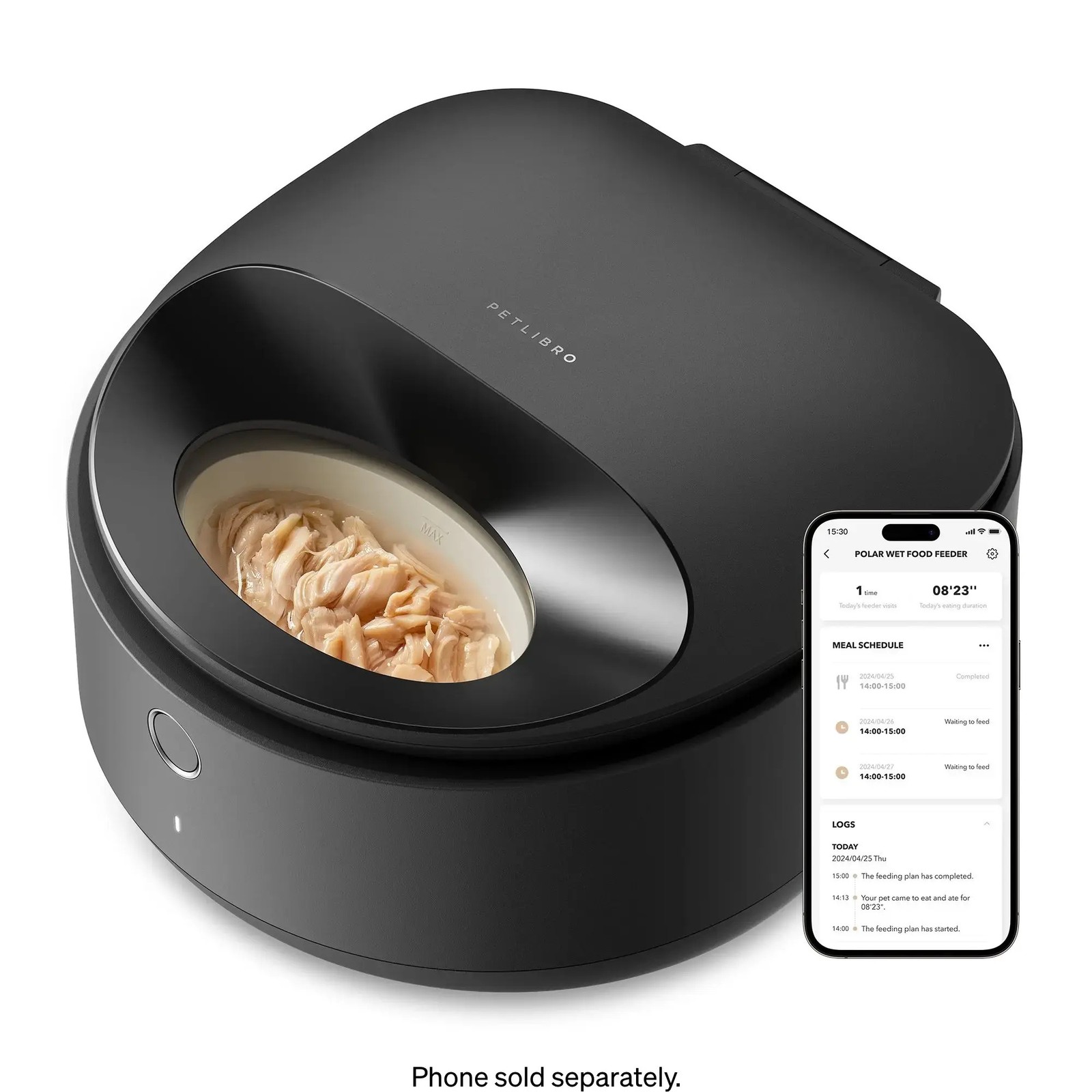 PETLIBRO PL-AF109-01B Polar 3 Meals Wet Food Feeder Black-Certified Refurbished