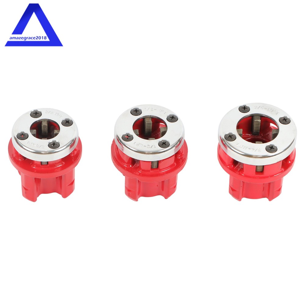 Ratchet Pipe Threader Handheld Pipe Threading Tool w/5 Dies Set + Pipe Cutter
