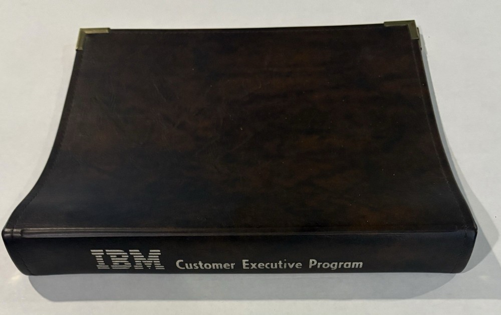 Vintage IBM Customer Executive Program Binder Brown