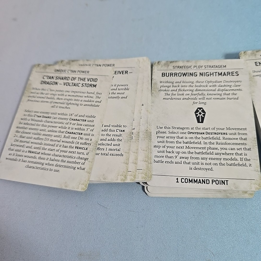 Warhammer 40k Datacards, Necrons