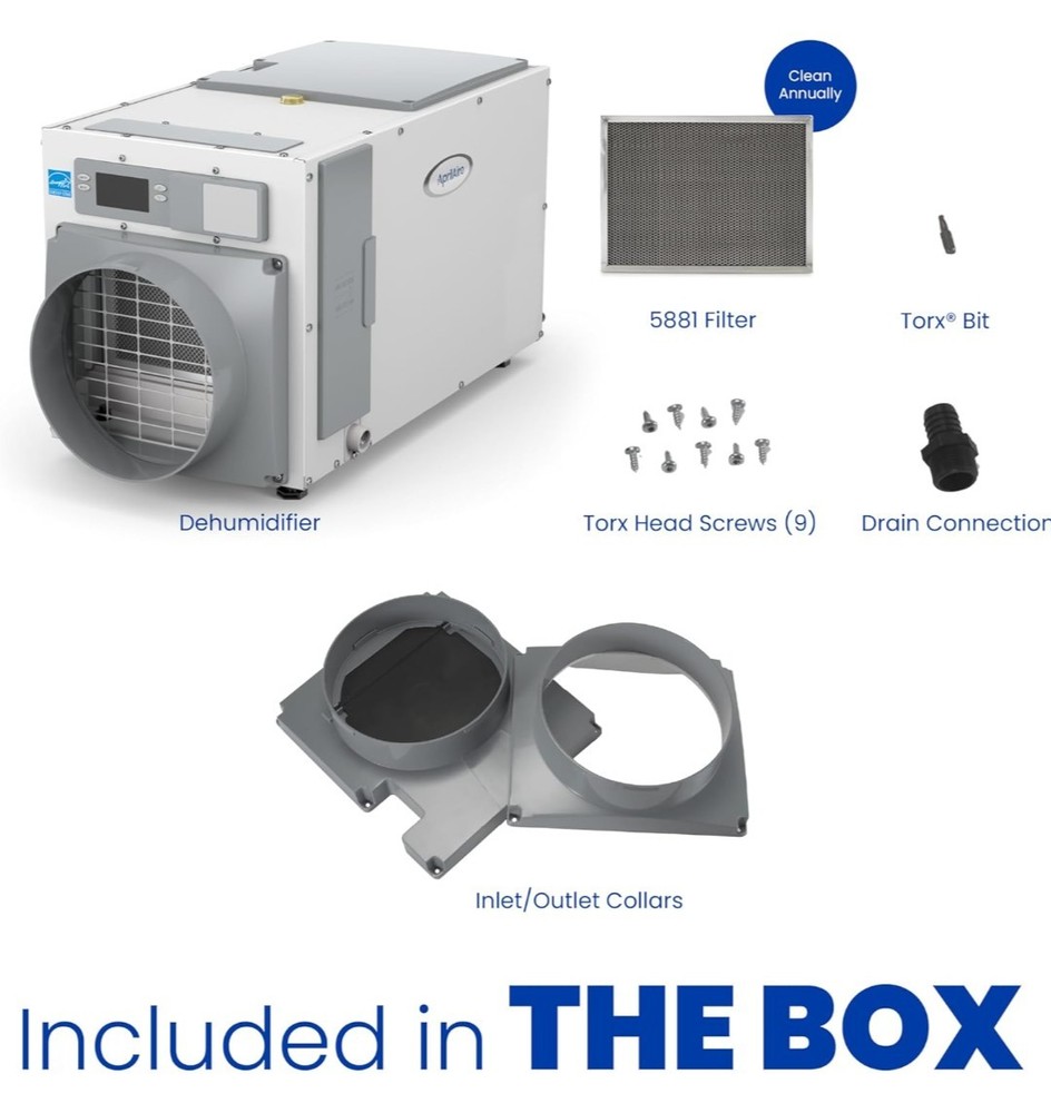 AprilAire E080 Dehumidifier Whole-House 80 PPD Crawl Space Basement