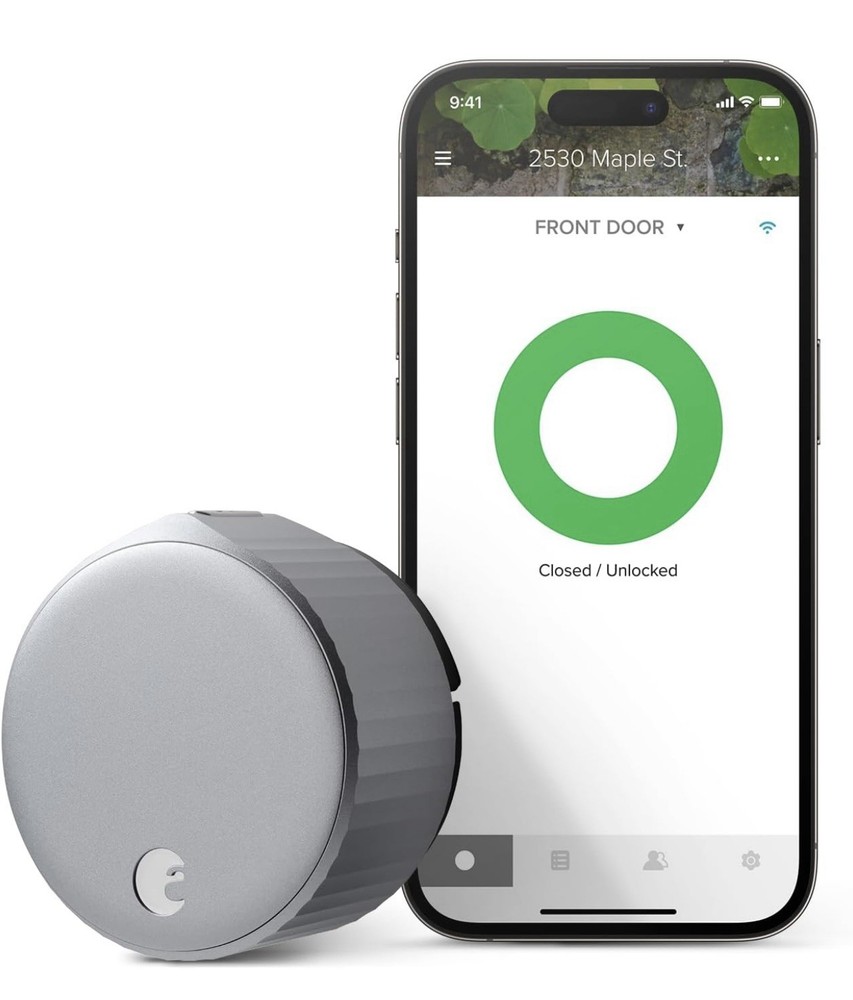 August Smart Lock Pro with Connect Wi-Fi Bridge - Silver