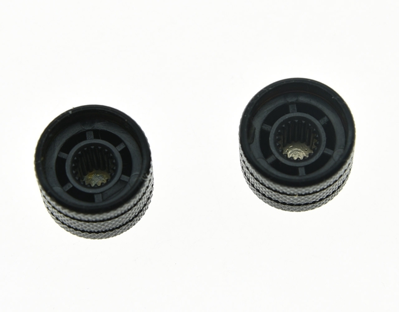 2-Pack Black Push On 6mm Guitar Abalone Cap Top Dome Knobs Bass Knob Tele Knobs