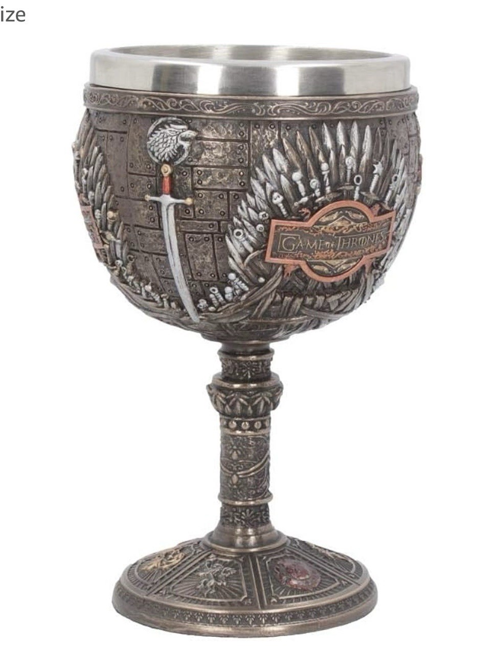 Game of Thrones Iron Throne Goblet New in Box Official Nemesis Now