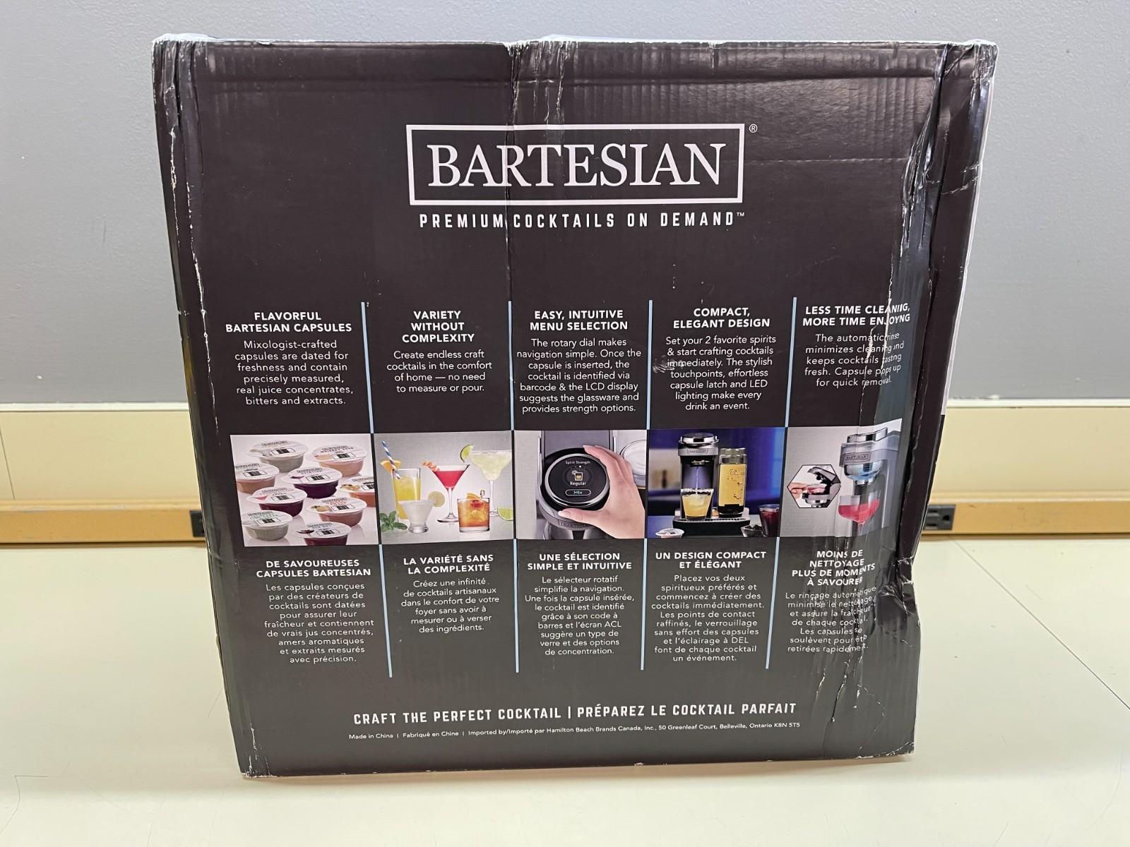 Bartesian Cocktail Machine Duet Premium 2-Bottle Home Bar 55310G New