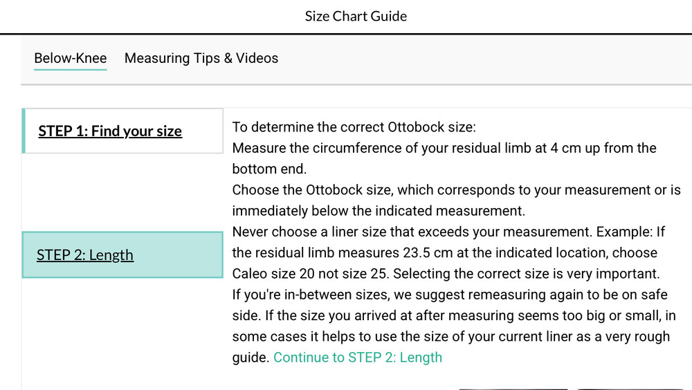 Ottobock Basic TPE Locking Liner BK Prosthetic - Multiple Sizes - 20cm-36cm