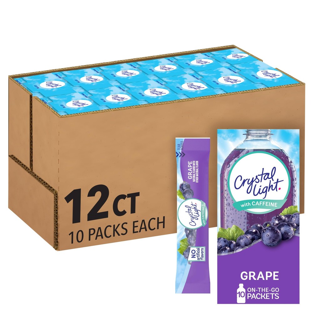 Grape Caffeine Drink Mix Packets - Convenient On-the-Go Hydration 3 Pack