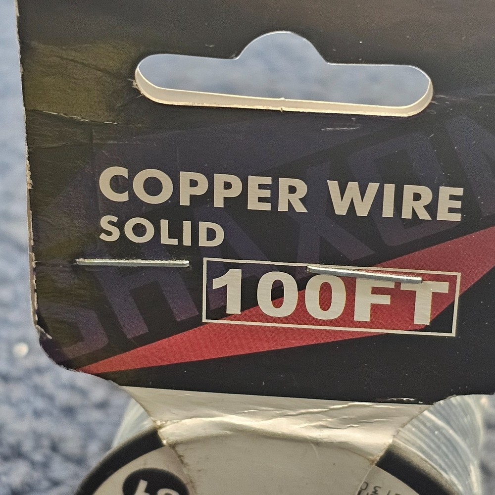 SHAXON SO22-100BK: Solid Copper Wire 100FT