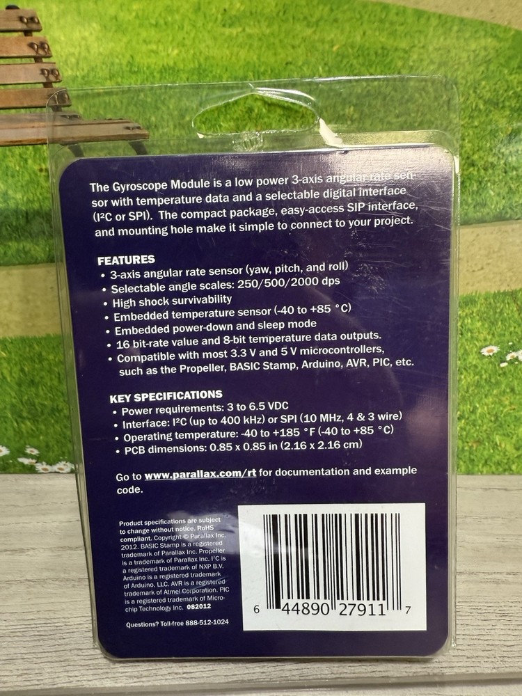 PARALLAX Sensor GYROSCOPE MODULE 3-AXIS L3G4200D Supplies temperature Data