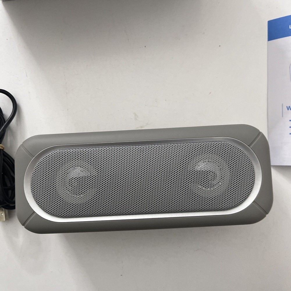 Laser Portable LED Bluetooth TWS FM AUX USB Speaker Grey