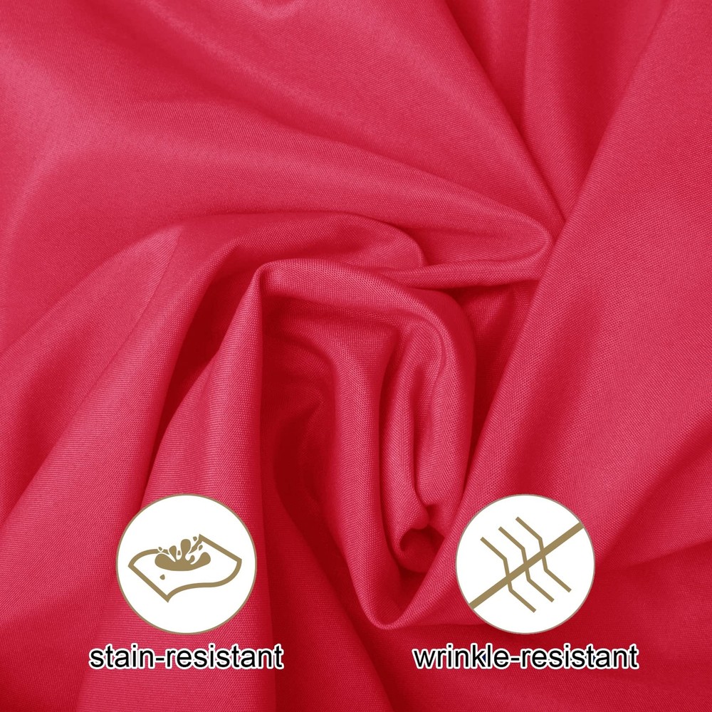 2pack 70 Inch Red Round Tablecloth in Washable Polyester Fabric for Wedding/B...