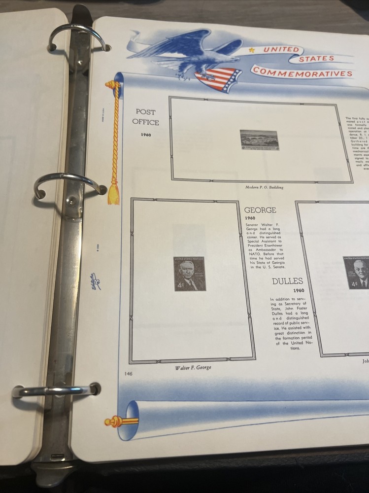 1961 The White Ace Historical Album Commemorative Stamps US