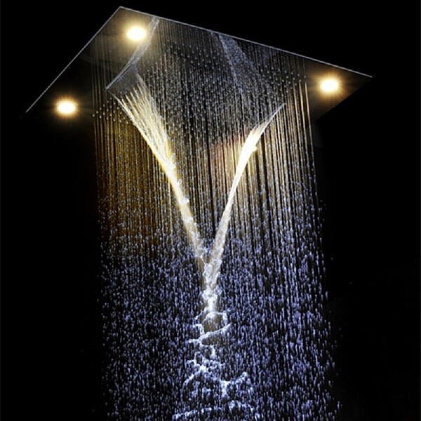 Cascada Classic Design 23 x 31" rain shower set with 4 function shower head