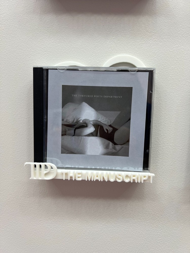 T Swift Inspired CD Wall Mount - "The Manuscript" double disk TTPD