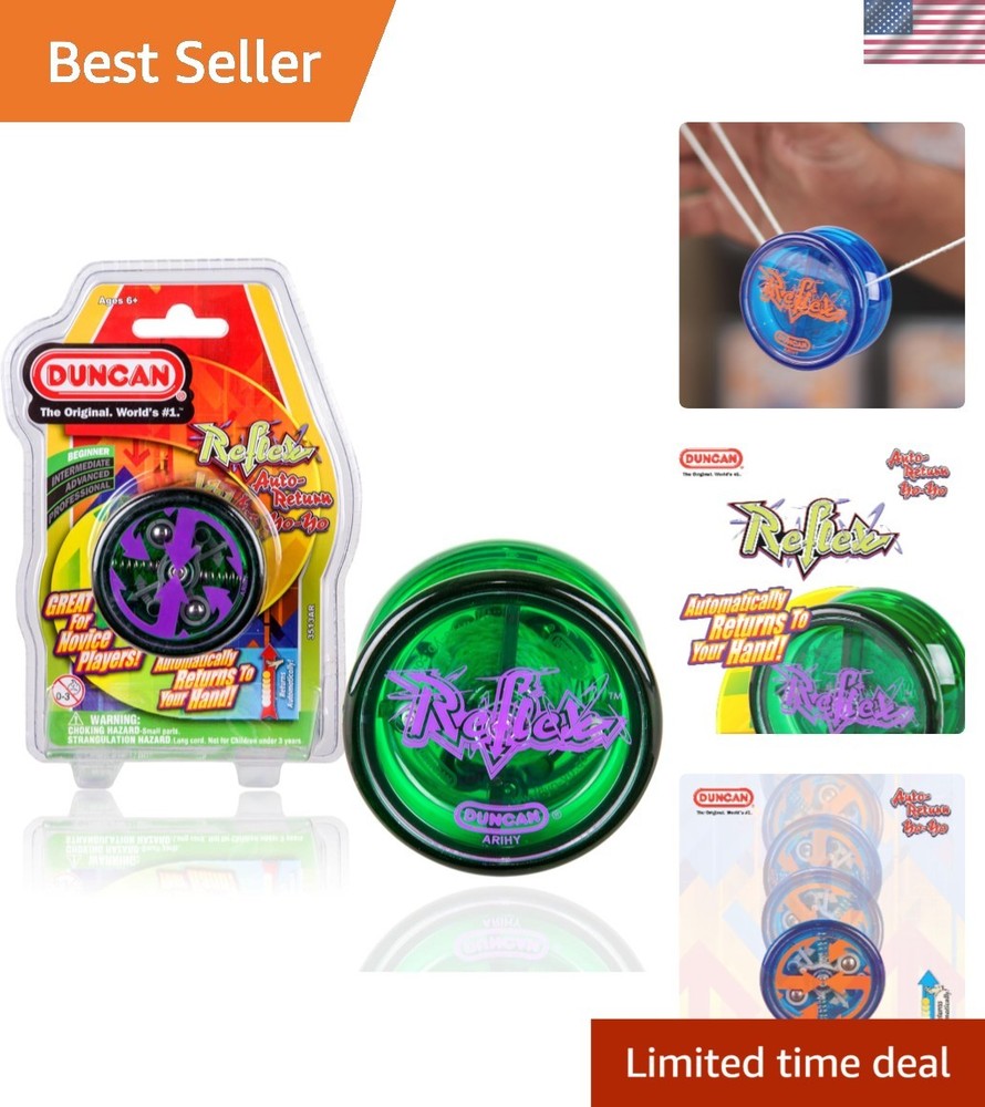 Durable Reflex Beginner Yo-Yo - Green Automatic Return for Easy Learning