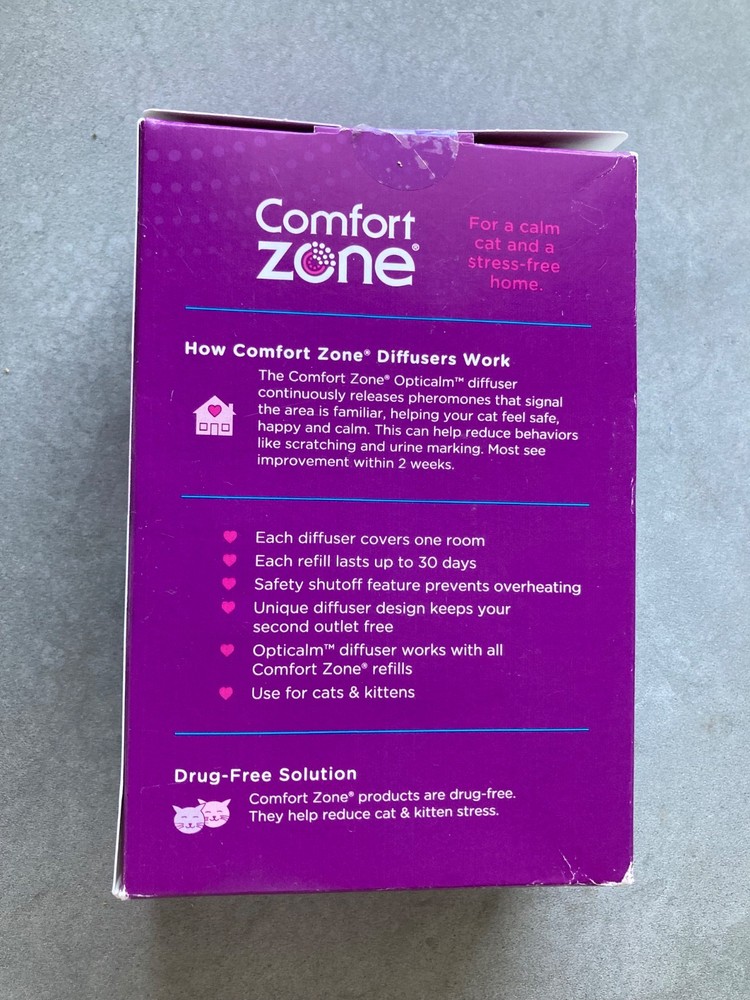 NEW Comfort Zone Multi Cat Pheromone Calming Kit 2 Diffusers 2 Refills OPEN BOX