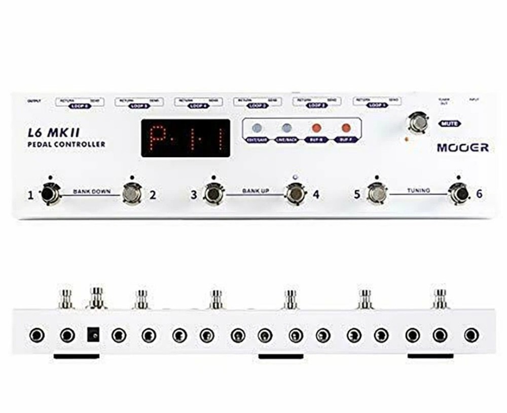 MOOER Guitar Effect Pedal Controller L6 MKII Programmable FX Loop Switcher