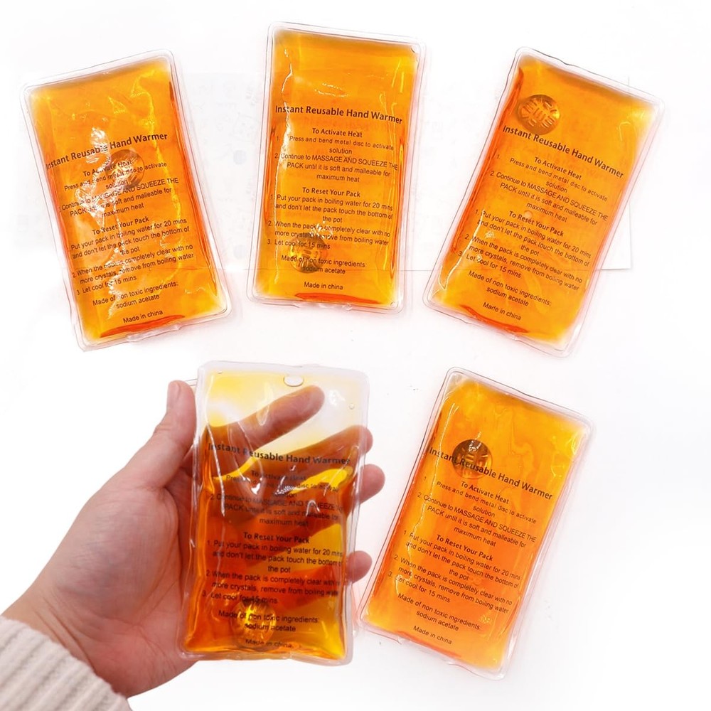 Reusable Snap Heat Pack Hand Warmer Click Activated Pocket Pouch