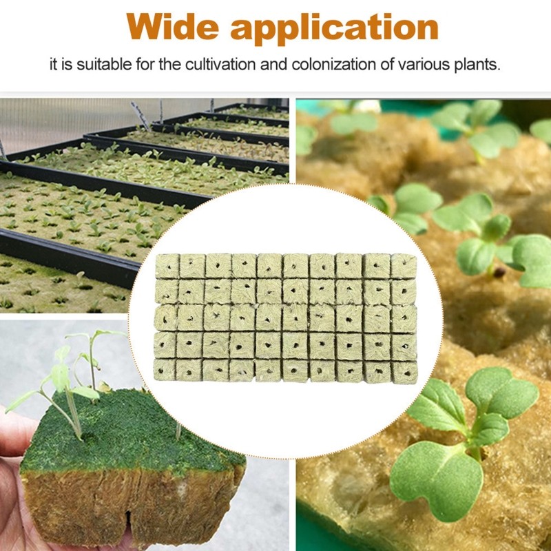 Rock Wool Hydroponic Planting Blocks Rock Wool Growing Cubes Starter Set Cubes