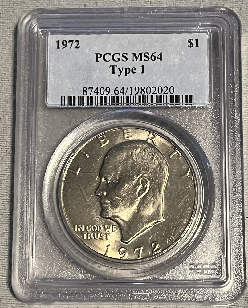 1972 P-Type 1 Eisenhower Dollar PCGS MS64 Uncirculated Ike $1 Coin