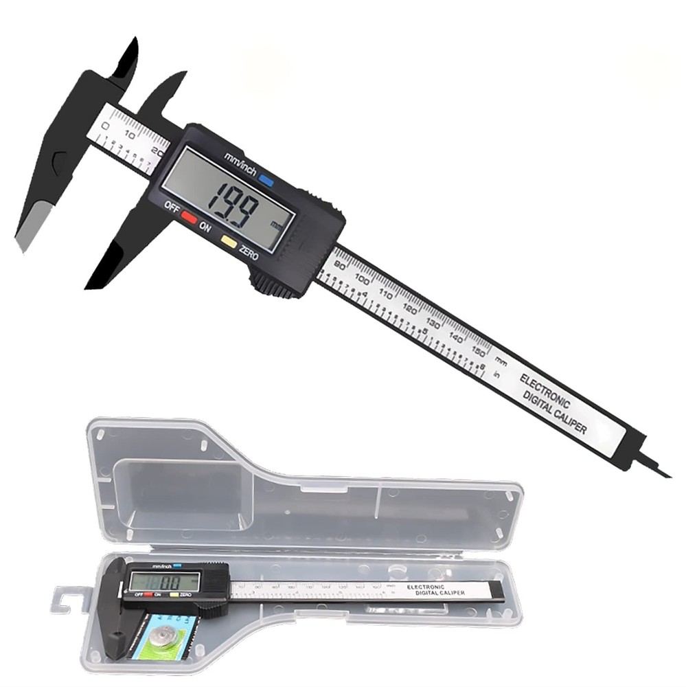 Precision Digital Calipers 0-6" LCD Screen with Inch/mm Conversion & Auto Shu...
