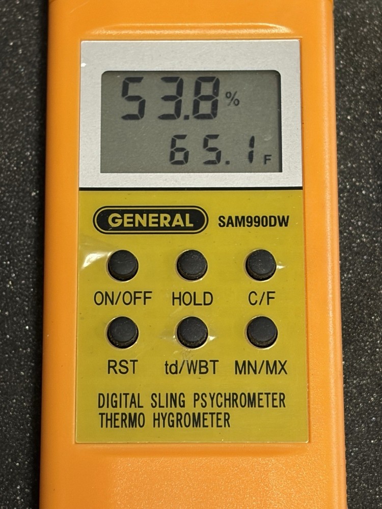 General SAM990DW digital thermometer hygrometer and psychrometer
