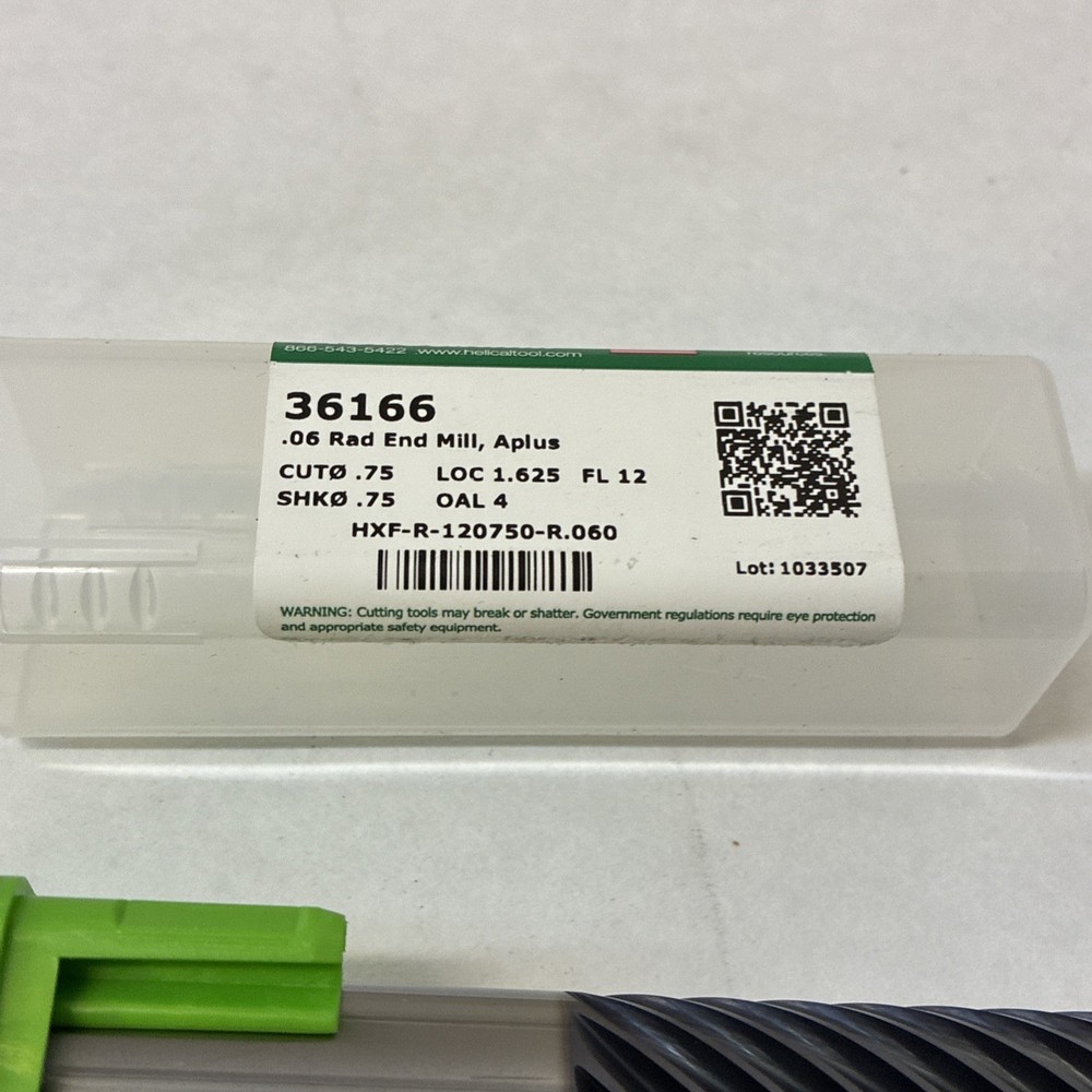 36166 Multi-Flute, Corner Radius End Mill,
