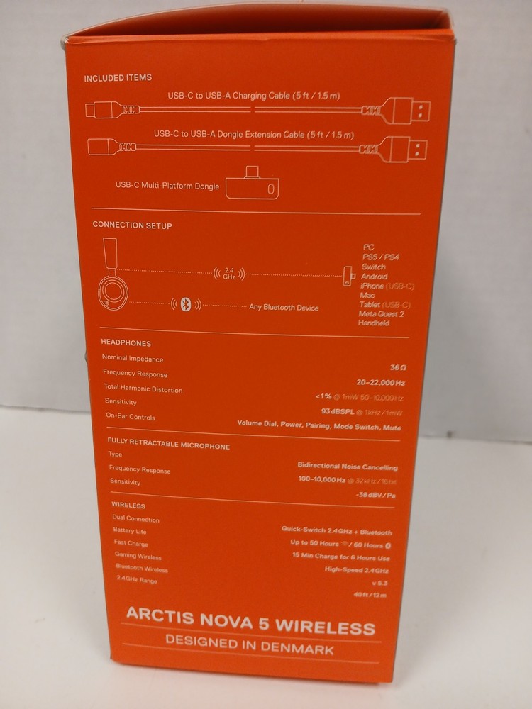 SteelSeries Arctis Nova 5 Wireless Gaming Headset, White