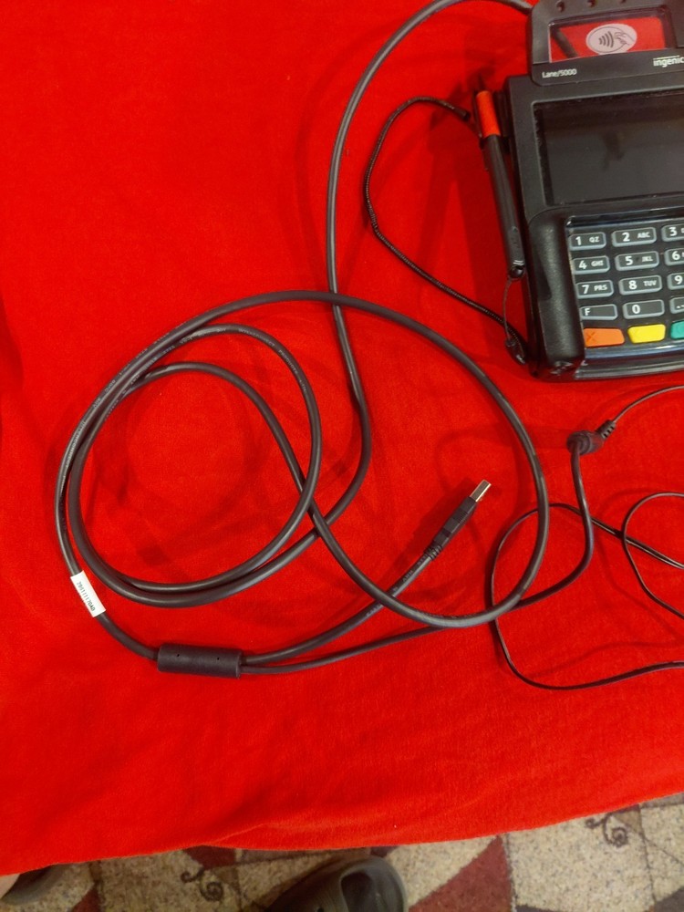 Ingenico Lane 5000 Payment Processing Terminal with Pen and Power Cable