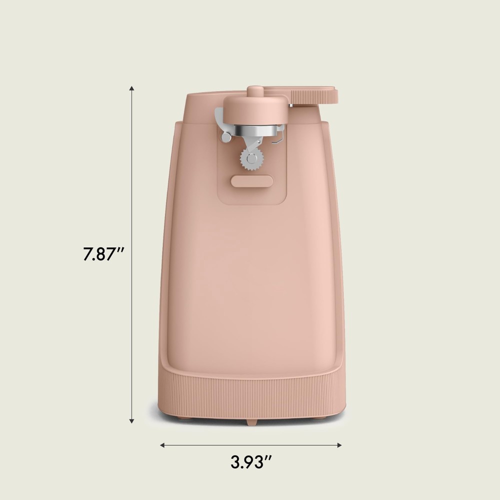 AutomaticCan Opener,Knife Sharpener,Cord Storage,Easy Clean,Stainless Blade,Pink