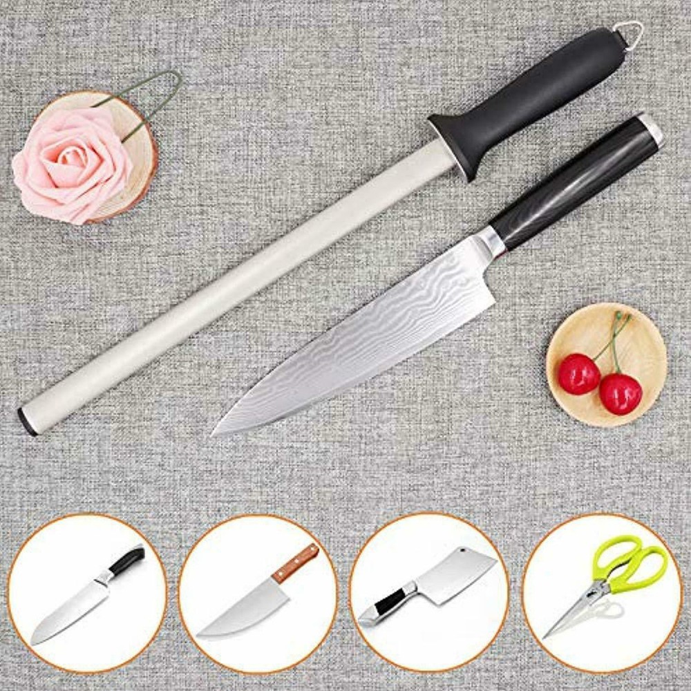 12 Inch Diamond Knife Sharpening Rod Household Sharpener Chef Sharpening Tool