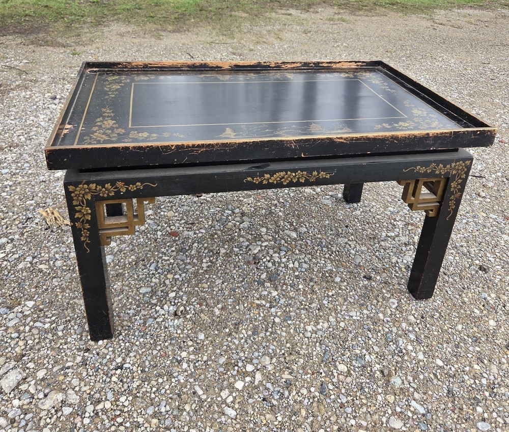 Gilded Chinoiserie Style Side Table